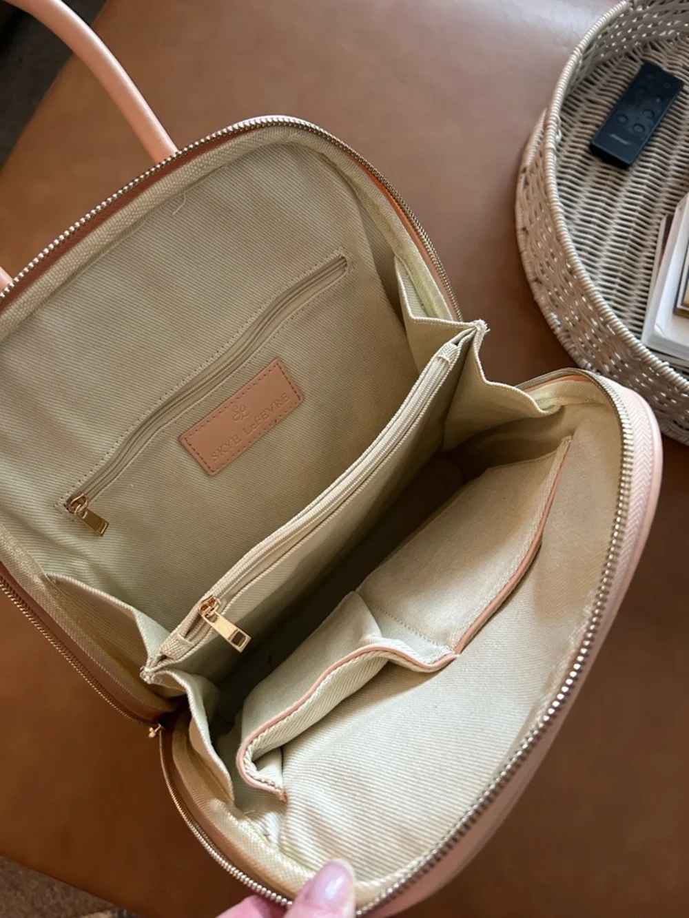 Skye LeFevre Blush Pink Backpack with Gold Accents - Picture 8 of 12